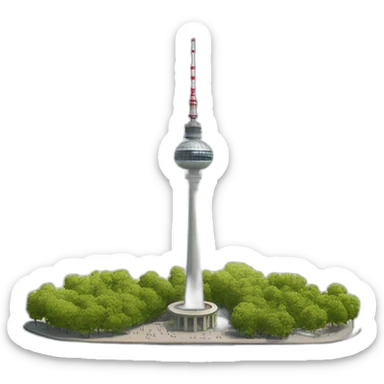 berlin tv tower sticker