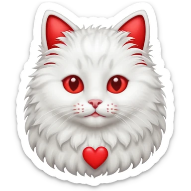 Cat with hearts sticker