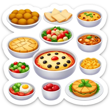High resolution of a food dishes sticker