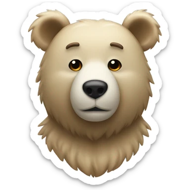 Withe bear sticker