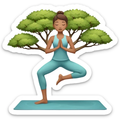Yogi in tree pose sticker