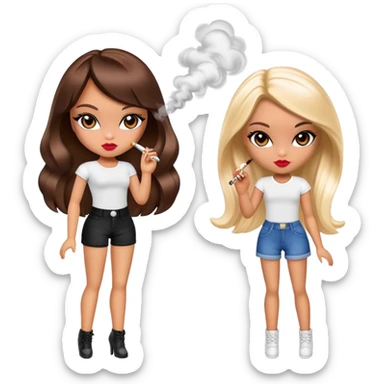 Bratz dolls smoking joints sticker