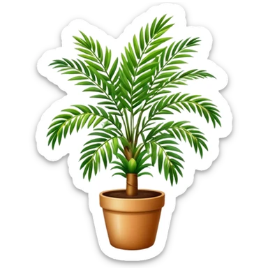 parlour palm in a pot sticker