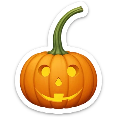 Long Curved Stem Pumpkin sticker