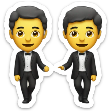 Deux hommes jouant de la musique sticker