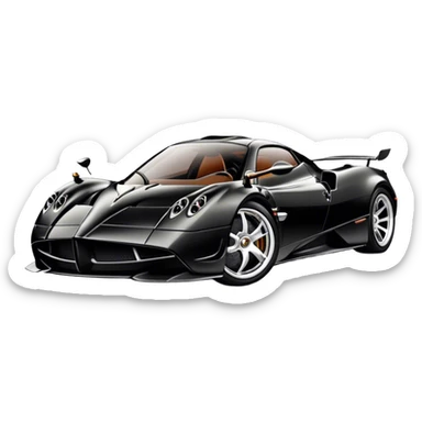 Pagani Huayra - Pagani (Model Year: 2022) (Iconic colour: Black) sticker