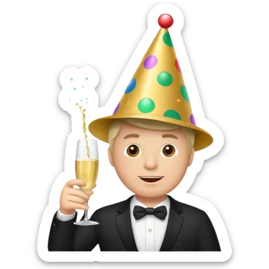 Craig at party sticker