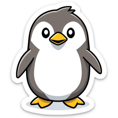 An angry penguin sticker