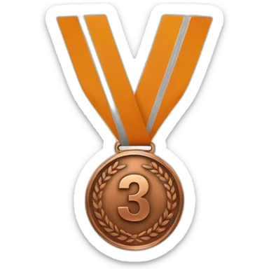 Bronze 3nd place medal sticker