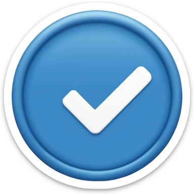 Blue circle Verification tick sticker
