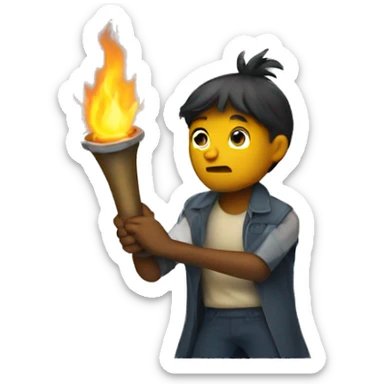 a torch being snuffed sticker