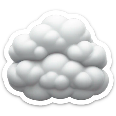 a cloud with flexing arms sticker