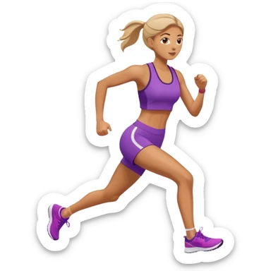 donna che corre sticker