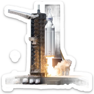 rocket falcon 9 launch sticker