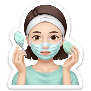 cute pastel colors skin care sticker