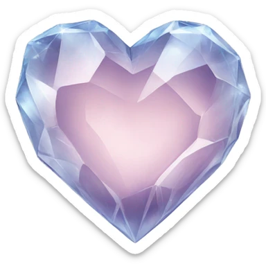 crystal clear heart sticker