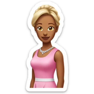 Tiger woods in a pink dress sticker