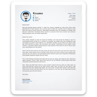 resume letter sticker