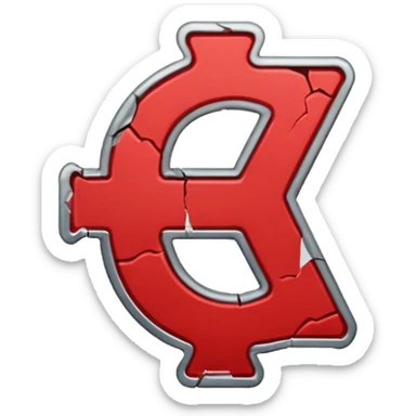 a money billet with a red X shape through, like for free sticker