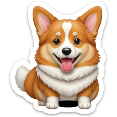 Corgi sticking out tongue  sticker