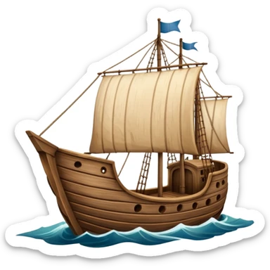 A biblical illustration of the ship before jonah boarded it sticker