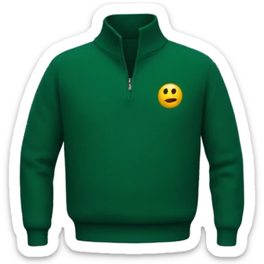 Dark green quarter zip sweater sticker