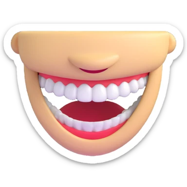 smiling face with braces sticker