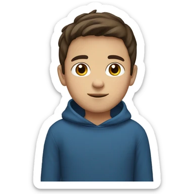 winter, christmas, hispanic, short brown hair, boy, brown eyes, child, full body, blue sweater sticker