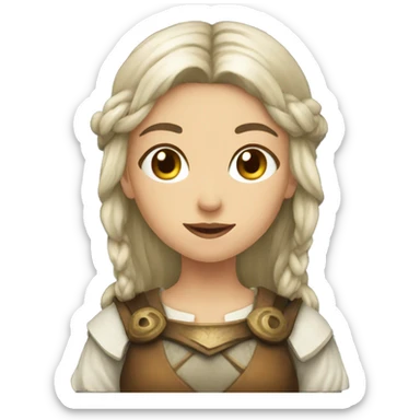 medieval gamer girl sticker