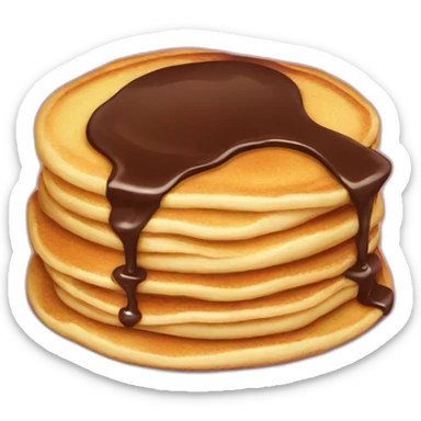 pancake with chocolate sticker