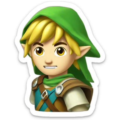 Link from Zelda game sticker