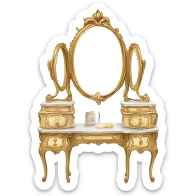 Rococo vanity sticker