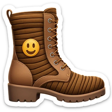 Patterned Corduroy texture ridges boots sticker