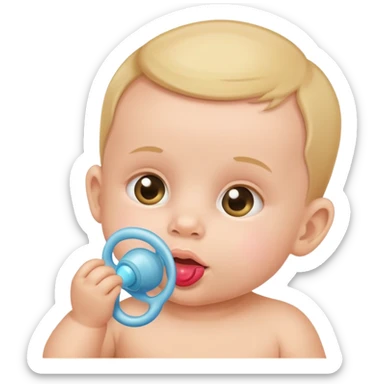 Baby with pacifier  sticker