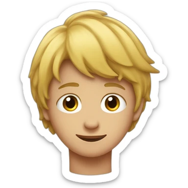 Football on top of a boy's neck, instead of face sticker