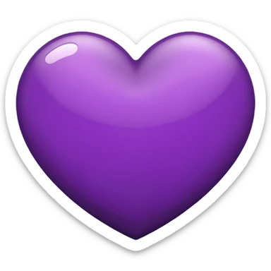Heart emoji with mix of black and purple colour sticker