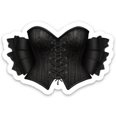 black lace corset sticker