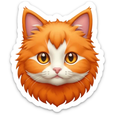 Kitten icon, pixel style sticker