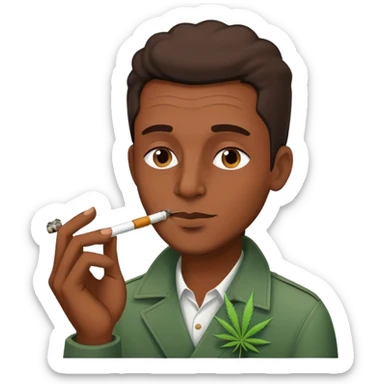 Guy smoking weed  sticker