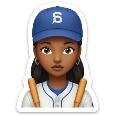 black girl Bold, edgy, confident, sporty, fearless, striking, urban, statement-making sticker