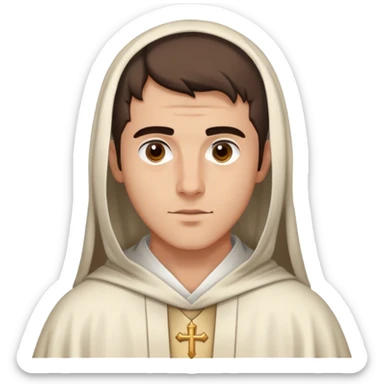 Italian young man Carthusian without hood sticker