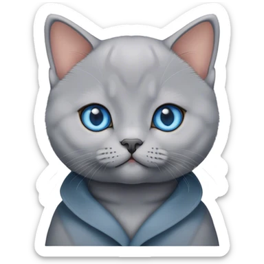 Head of british shorthair kitten sticker