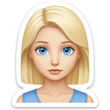 Blue-eyed blonde bobs sticker