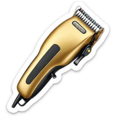 gold hair clipper sticker