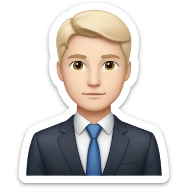 ceo business confidently, wears smart business attire sticker