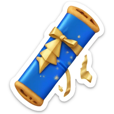 Blue festive cracker sticker