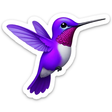 purple hummingbird  sticker