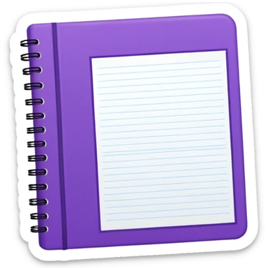 journal white and purple sticker