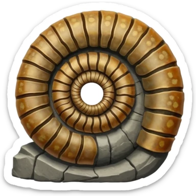 Ammonite avec trilobites sticker