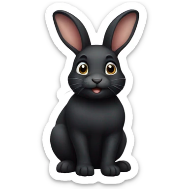 black Bunny  sticker